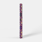 Boho Blossom: Paarse bloemenmotief Samsung Galaxy Hoesje (Rechterkant)