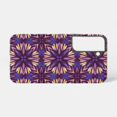 Boho Blossom: Paarse bloemenmotief Samsung Galaxy Hoesje (Achterkant horizontaal)