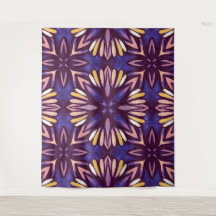 Boho Blossom: Paarse bloemenmotief