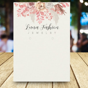 Boho Blossoms Elegant Bloemen Sieraden Collectie Contactkaartje