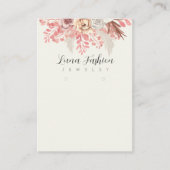 Boho Blossoms Elegant Bloemen Sieraden Collectie Contactkaartje (Voorkant)