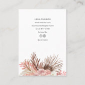 Boho Blossoms Elegant Bloemen Sieraden Collectie Contactkaartje (Achterkant)