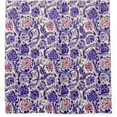 Boho Blue Abstract Douchegordijn (Voorkant)