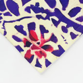 Boho Blue Abstract Fleece Deken (Hoek)