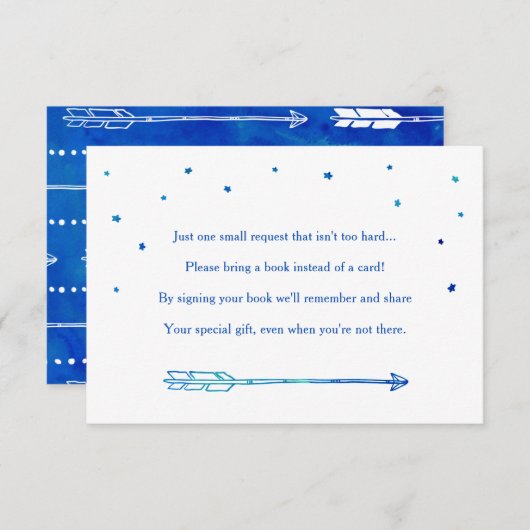 Boho Blue Adventure Gedekte Kaarten voor het aanvr (Voorkant / Achterkant)