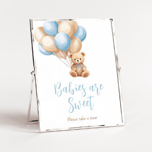 Boho Blue Balloon Beer Baby Baby's zijn zoet Poster