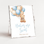 Boho Blue Balloon Beer Baby Baby's zijn zoet Poster