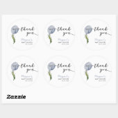 Boho Blue Balloon Garland Baby shower Favor Ronde Sticker (Vel)