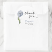 Boho Blue Balloon Garland Baby shower Favor Ronde Sticker (Tas)
