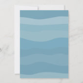 Boho Blue Beach Wedding Invitation Kaart (Achterkant)