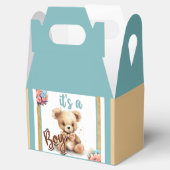 Boho Blue Beer Baby shower Bedankdoosjes (Geopend)