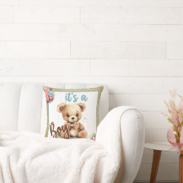 Boho Blue Beer Baby shower Kussen