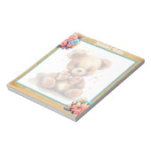 Boho Blue Beer Baby shower Notitieblok (Linkerzijde)