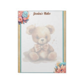 Boho Blue Beer Baby shower Notitieblok (Linkerzijde)