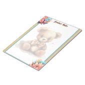 Boho Blue Beer Baby shower Notitieblok (Schuin)