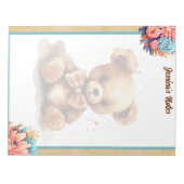 Boho Blue Beer Baby shower Notitieblok (Voorkant)