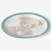 Boho Blue Beer Baby shower Papieren Bordje (Gekanteld)