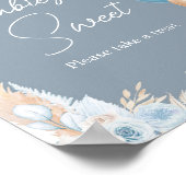 Boho Blue Beer Balloon Baby's zijn zoet Poster (Hoek)