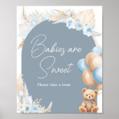 Boho Blue Beer Balloon Baby's zijn zoet Poster (Voorkant)