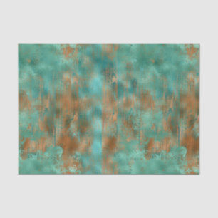 Boho Blue Blauwgroen Copper Patina Tissuepapier