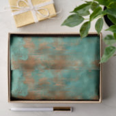 Boho Blue Blauwgroen Copper Patina Tissuepapier (Geschenk)