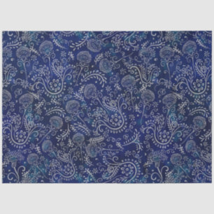 Boho Blue Botanicals Mooie Bloemen Tissuepapier