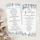 Boho Blue Botanische bruiloft programma