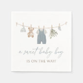 Boho Blue Boy Baby Clothes Baby Shower Servet (Voorkant)