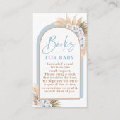 Boho Blue Boy Pampas Grass Boeken voor Baby Kaart (Voorkant)