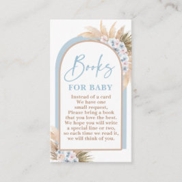 Boho Blue Boy Pampas Grass Boeken voor Baby Kaart