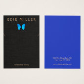 Boho Blue Butterfly Ketting Bracelet Display Card Visitekaartje (Voorkant /achterkant)