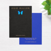 Boho Blue Butterfly Ketting Bracelet Display Card Visitekaartje (Bureau)