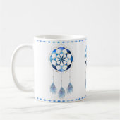 Boho Blue Celestial Sky Mandala Chic Drocatcher Koffiemok (Links)