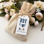 Boho Blue Clothesline Sweet is een Baby shower voo Cadeaulabel