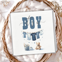 Boho Blue Clothesline Sweet is een Baby shower voo
