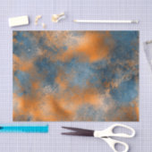 Boho Blue Copper Graphic Abstract Tissuepapier (Craft)