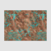 Boho Blue Copper Patina Tissuepapier (Voorkant)