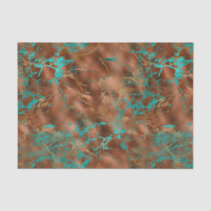 Boho Blue Copper Patina Tissuepapier