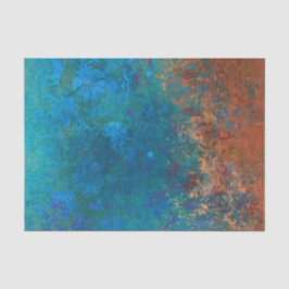 Boho Blue Copper Rustic Tissuepapier