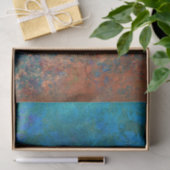 Boho Blue Copper Rustic Tissuepapier (Geschenk)