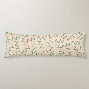 Boho Blue Cream Zig Zag Stijlvol Lichaamskussen