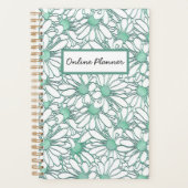 Boho Blue Daisy Pattern Online Business Planner (Voorkant)