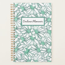 Boho Blue Daisy Pattern Online Business Planner