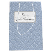 Boho Blue Delicate Shells Medium Cadeauzakje (Voorkant)