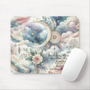 Boho Blue Dreamcatcher Psychische Lezen Logo Muismat