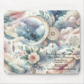 Boho Blue Dreamcatcher Psychische Lezen Logo Muismat (Voorkant)