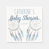  Boho Blue Dreamweaver Baby shower Servet (Voorkant)