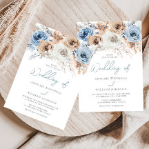 Boho Blue: Dusty Blue Bohemian Floral Wedding