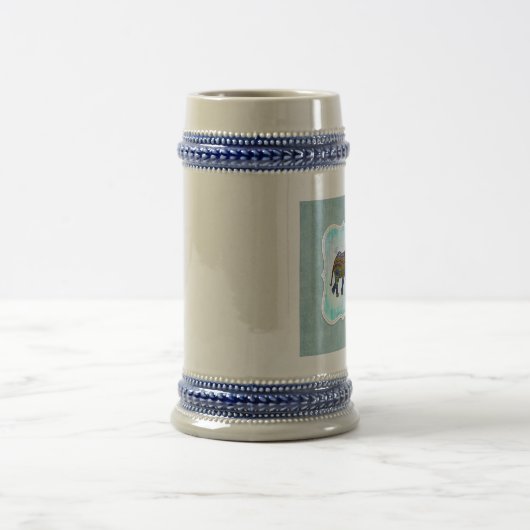 Boho Blue Elephant Bierpul (Center)