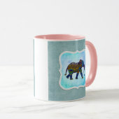 Boho Blue Elephant Mok (Voorkant rechts)